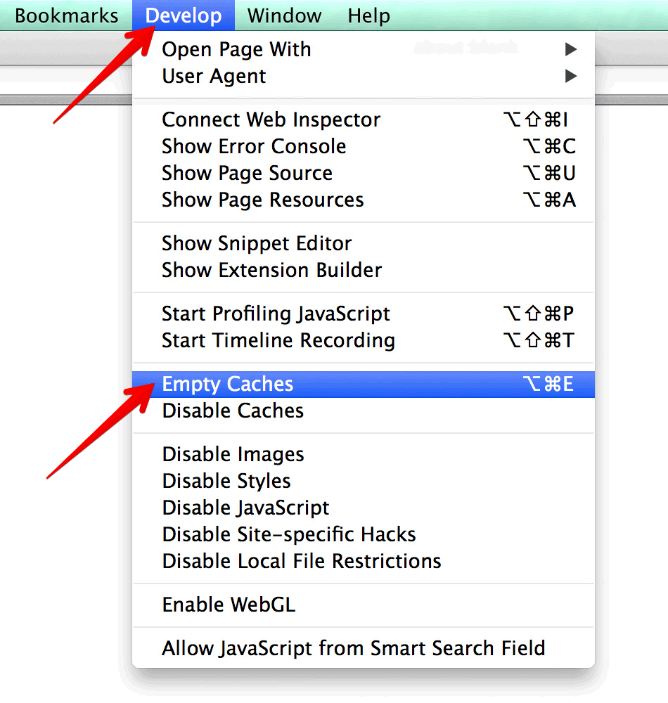 How to clear cache in Safari