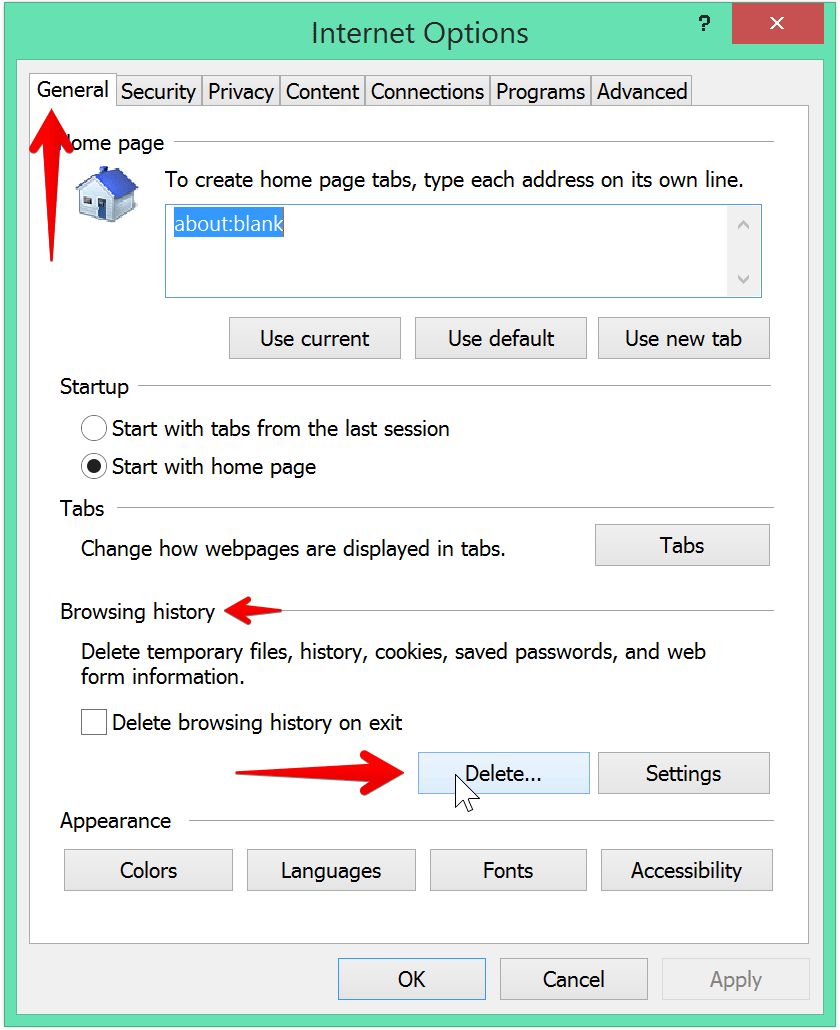 How to clear cache in IE